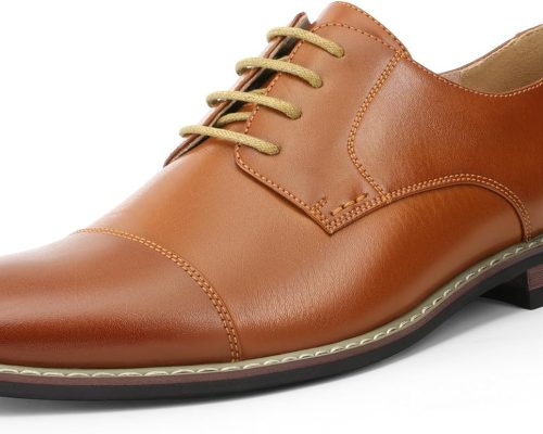 Men's  Classic Modern Formal Oxford Wingtip Lace Up Dress Shoes