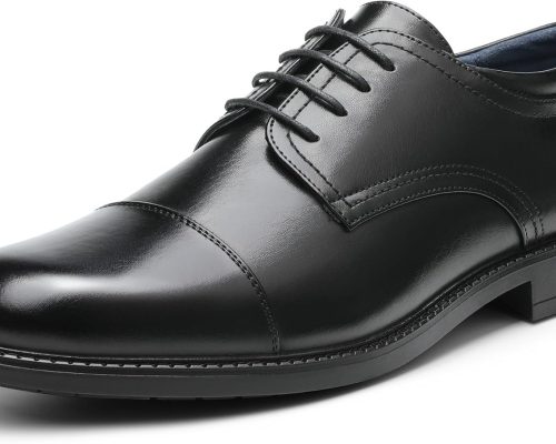 Men's Dress Oxford Shoes Classic Lace Up Formal Cap Toe Shoes